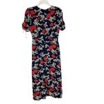 Madewell Peekaboo Sleeve Midi Dress in Hillside Daisies Dark Navy Floral Size 0 Photo 4