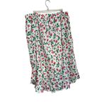 J.Crew Plus 2X 100% Cotton Strawberry Print Ruffle Hem Midi Skirt Photo 2