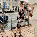 Dolce & Gabbana New  Black Floral Midi Dress Photo 8