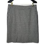 Eddie Bauer NEW Eddie Baeur Ivory Black Check Wool Blend Holiday Skirt Cozy Capsule Chic 6 Photo 1