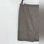 Trina Turk Straight Pencil Skirt Wool & Silk Blend Lined Zip Brown Gray Grey 12 Photo 6