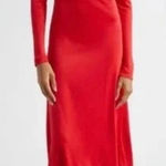 Farm Rio Twisted Cup Midi Dress - Size Small - Red Photo 0
