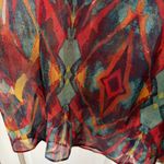 Alice + Olivia  Miabella Maxi Skirt Sheer Flowy Wrap Tribal Multi Colored Size XS Photo 5