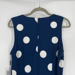 Karl Lagerfeld  Paris Women's Navy Polka Dot Wide Leg Sleeveless Jumpsuit Size 6 Photo 11