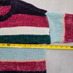 Westbound Electric Cozy Whimsy  Multi Color Block Stripe Pullover Sweater Medium Photo 8