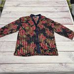 Victoria's Secret Victoria’s Secret Gold Label Vintage Pajama Set Satin Silky Red Navy Size Large Photo 1