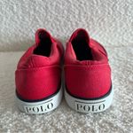 Ralph Lauren Polo  Women’s Harbour II Bear‎ Red Canvas Shoes Women's Size 5 Photo 1