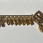 Grandma Gold Tone Letter Charms Bar Brooch Pin Photo 0
