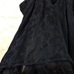 Urban Outfitters  Ecote Cami Top Women S Black Floral Bead Tassel Romantic Goth Photo 4