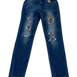 Judy Blue  Skinny Fit‎ Jeans With Cheetah Print Distressed size 5/ 27 Photo 0