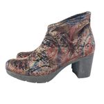 Toni Pons‎ Finley Bootie Velvet Velour Paisley Print Multicolor Size 38 US 7.5 Black Photo 10