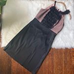 BCBG Maxazria Black & Tan Pencil Cocktail Dress Size 8 Photo 0