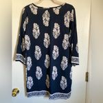 XI niancengjian Black, Tan & White Floral Midi Shift Tunic Dress #P Black Size M Photo 6