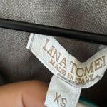 Lina Tomei Neutral 100% Linen Dress Lagenlook Casual Zipper Detail XS Photo 2