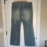 Dana Buchman Y2K 100% Cotton Beaded Light Wash Bootcut Denim Jeans Size 14/32 Photo 2