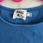 Princess Polly  Blue Ribbed Short Sleeve Crop Top Photo 1
