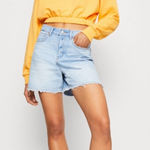 American Eagle  Shorts Highest Rise Baggy Light Denim Size 8 Photo 0