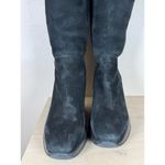 Hogan Suede Wedge Black Boots 37.5 Designer Leather Sherpa Lined Ski Snow Luxury Size 7.5 Photo 2