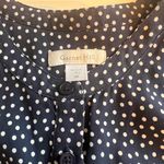 Garnet Hill  Silk Top Womens 04 Blue White Polka‎ Dot Sleeveless Tunic Top Photo 2