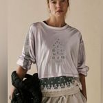 NWT Free people Movement Track Star Layer rose quartz lace Large long sleeve top Purple Photo 2