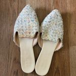 Women's Multicolor Tweed Mules Size 8.5 Photo 1