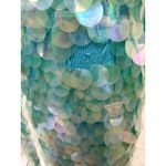 VTG Norma Kamali Iridescent Paillette Dress 1980s Mermaid Glam Disco Era S Green Photo 6