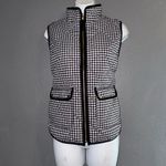 J.Crew  Women’s Black & White Houndstooth Winter Spring Vest size Small Photo 3