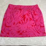 Rafaella  Stretch Skort Women's Size XL Pressed Palms‎ Carmine Rose Pockets NEW Photo 12