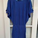 Guess by Marciano Guess Y2K Blue Metallic Shimmer Bodycon Dress with Sequin Accents Size Medium M Photo 0