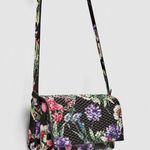 ZARA NWT  Black Floral Mini Quilted Flap Crossbody Bag Bloggers Fav Photo 4