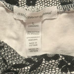 Ambiance Black and White Floral Mini Skirt Size L Photo 1