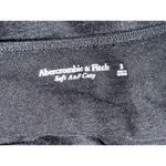 Abercrombie & Fitch  Soft A&F Cozy Black Ribbed Knit Long Sleeve Bodysuit Size S Photo 2