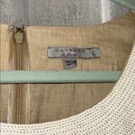 Calypso St. Barth  Size L Beige Linen Dress with Sequined Neckline Photo 5