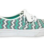 Vans Chevron Teal Low Top Sneakers Size 7 Photo 0