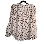 Loft Floral Eyelet Blouse White M Photo 8
