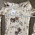 Free People Cream Floral Bell sleeve Shirt Top Photo 5