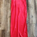 The Sei Asymmetric Drape Gown in Scarlet Red Size 8 Silk One Shoulder Maxi Slit Photo 7