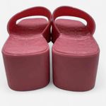 Coach  Women's Scarlett Pink Block Heel Mules Sz 9 Photo 4