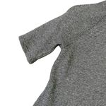 Free People  Black White Stripe Mini Dress Keyhole Back Cotton Size XS Women's Photo 2