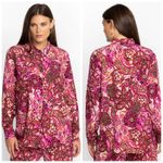 Johnny Was Silk Shirt Pink Floral Photo 1