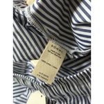 NWT Donni Cotton Pop Simple Pant Navy Stripe XS Poplin Straight Leg Made In USA Blue Photo 4