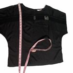 Levi's Levi’s Cutout Lace Keyhole Blouse Top Black Small Photo 6