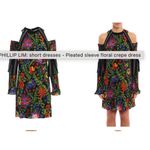 3.1 Phillip Lim  EUC Women's Pleated Sleeve Floral Crepe Dress Size 2 Photo 1