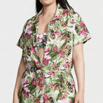 Victoria's Secret NWT Pink Floral Tropical Romper Cover Up Women's size Medium Photo 0