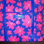 Vera Bradley Blue & Magenta Floral Art Poppies Tote Bag Shoulder Bag Photo 2