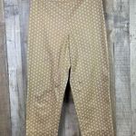 Rafaella Size 10 Tan Capri Pants with White Polka Dots w/Side Zipper hoo… Photo 0
