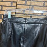 Nasty Gal ‎ Black Fringe Faux Leather Shorts Size 4 Photo 2