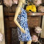 Cato BLUE & WHITE FLORAL PRINT COTTON POP-OVER SHIFT DRESS (12) Photo 5
