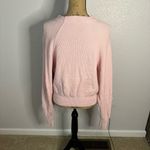 Free People  Size M Too Good Pink Knit Pullover Mock Neck Sweater Ballet Preppy Photo 9