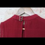 Dance & Marvel  | Red High Neck Open Back Blouse Photo 4